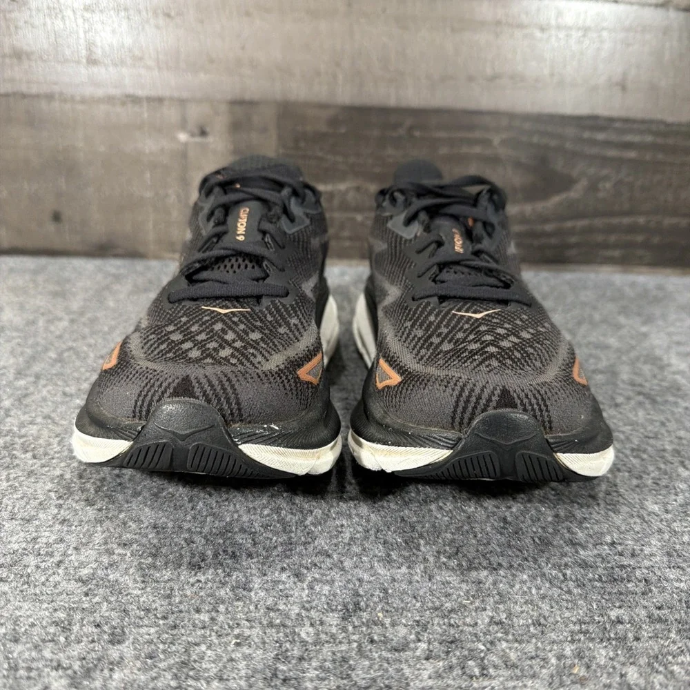 Hoka Clifton 9 Women's Running Shoes Size 8.5 Black/Rose Gold